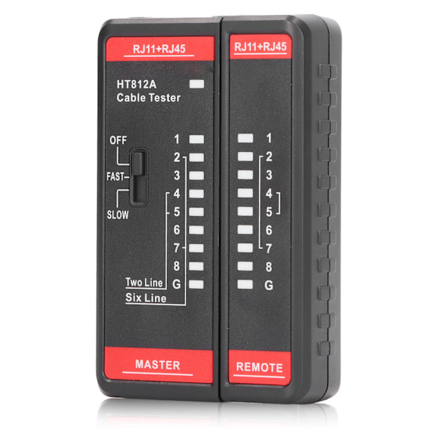 Netværkskabeltester RJ11 RJ45 Telefonlinjeledning Testværktøj Tilbehør til Måling HT812A