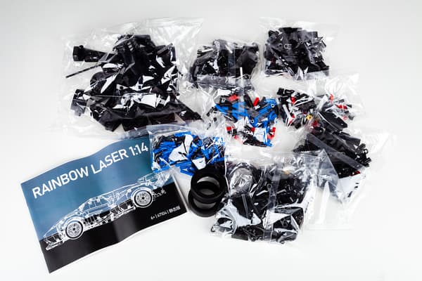 【03】1000-Piece Building Blocks Car Kit 1:14 - Rainbow Laser