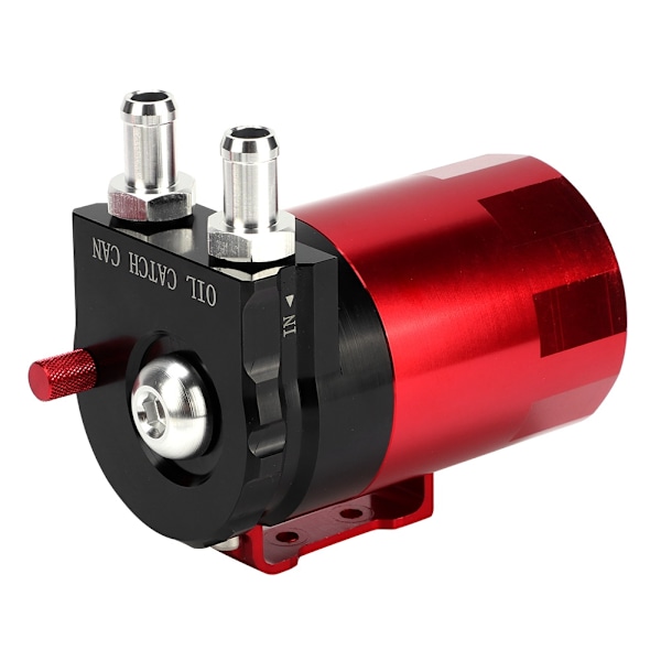 Bilmodifikationstilbehør 300 ml Baffled Universal Oil Catch Breather Can Reservoir Tank Rød