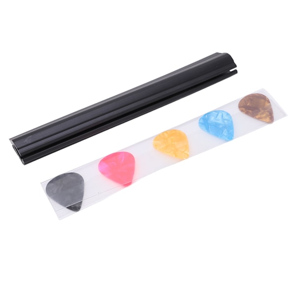 Mikrofonstativ Gitarrplektrumhållare med 5st Plektrum Instrument Tillbehör Set Kit