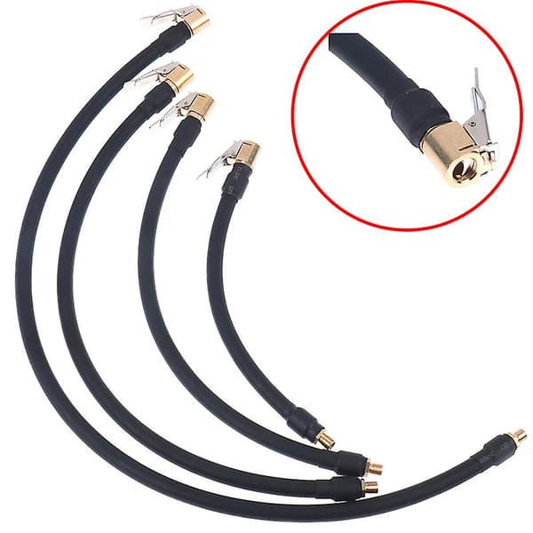 【03】Gummislang Flexibel Däckventilsförlängningsrör Adapter för Däckpump 40CM