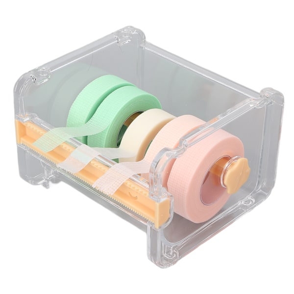 Transparent Multi Masking Tape Cutter Dispenser Synlig Rullteiphållare för Hemmakontor Skola Orange