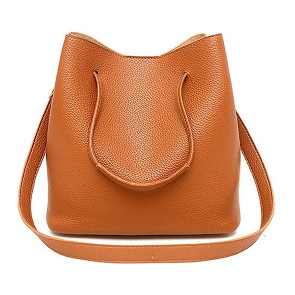 Fashionabel Tote Bag Set Dam PU Läder Handväskor + Axelväska + Plånbok + Kortfodral Set