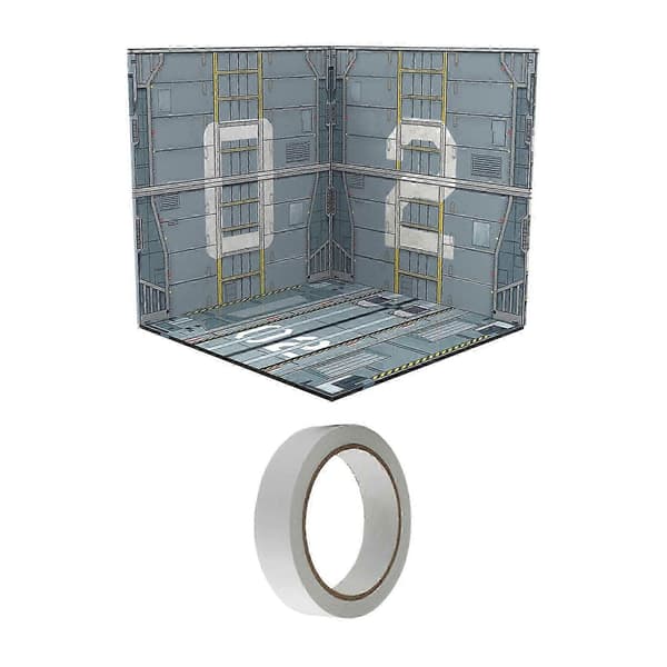 1/12 Skala Display Baggrund til Miniatur Actionfigurer & Trykstøbte Biler - Organiser Din Samling Deck