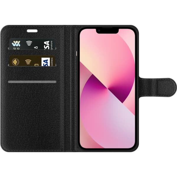 【03】Kompatibelt pungcover til Apple iPhone 13 Kat og Blomster Plånboksfodral