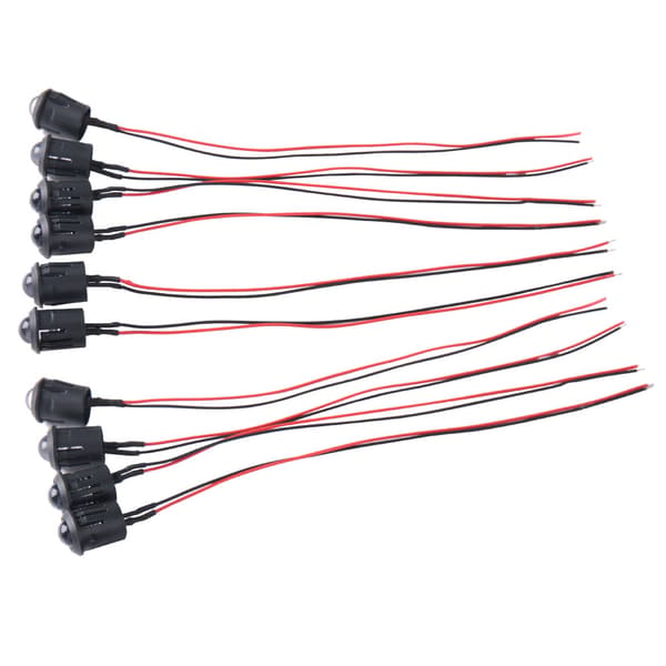 10 stk. 12V 10mm Forbundet Konstant LED Lysdiode Ultra Klare Pærer (#05)