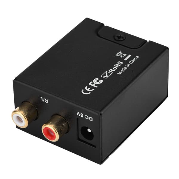 Digital Analog Audio Converter Optisk Fiber til Analog Digital Audio Dekodning