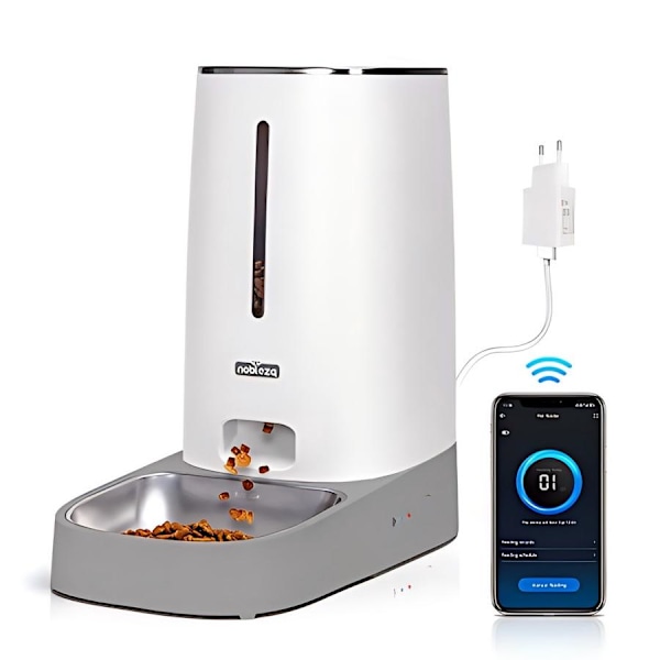 Smart WiFi Automatisk Foderautomat för Husdjur, 4L, Programmerbar, för Hundar och Katter