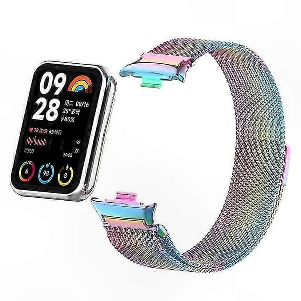 Magnetisk Milanese Loop-rem i rustfrit stål med stik til smart aktivitetsmåler Multicolor Style G