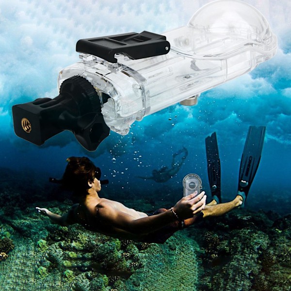Dykhus Transparent Vattentätt Skyddsfodral för Ricoh Theta S /Theta V/Theta SC 360° Panoramakamera