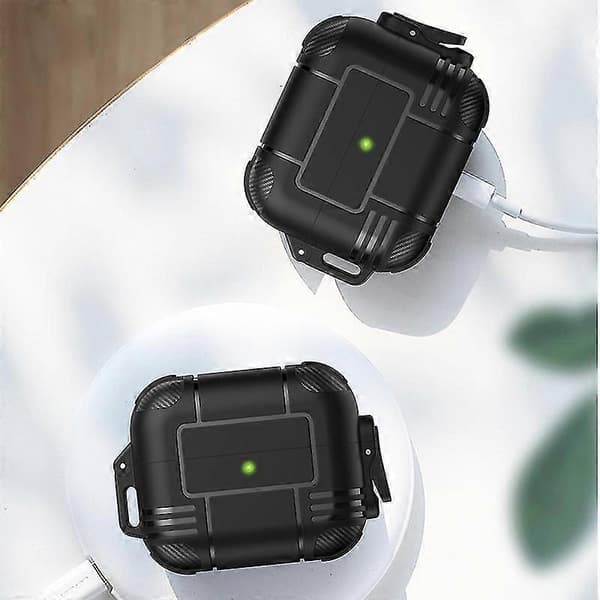 skyddande bärväska kompatibel med airpods pro Musta
