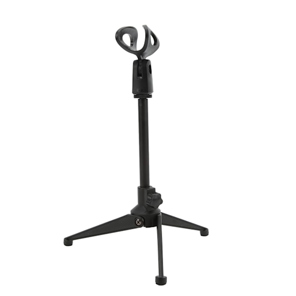 Justerbar Bordmikrofon Tripod Stand Holder Beslag Bord Mikrofonholder med Mikrofonklips til Konference Live Broadcast