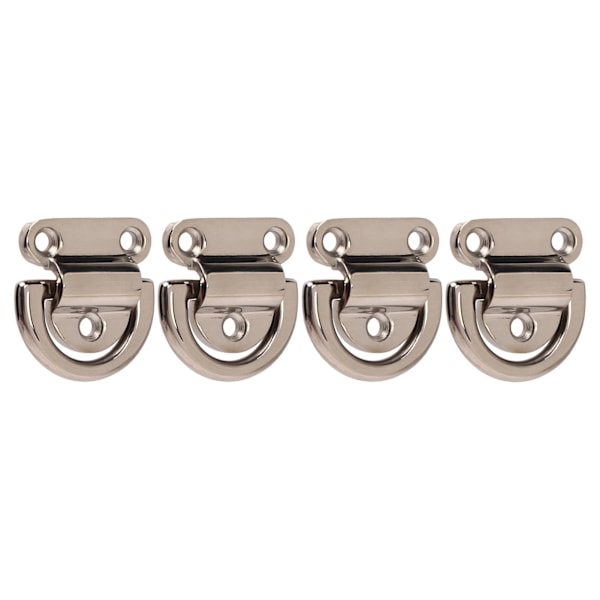 4 Sæt Rustfrit Stål Foldbare Pad Eye Polering Rustfri D Ringe Dæk Foldbare Pad Eye til Marine Yacht