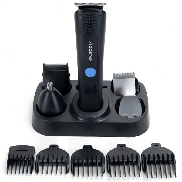 Aigostar 5W Hårtrimmer, Genopladelig 500mAh, Multifunktionelt Sæt til Skæg og Krop