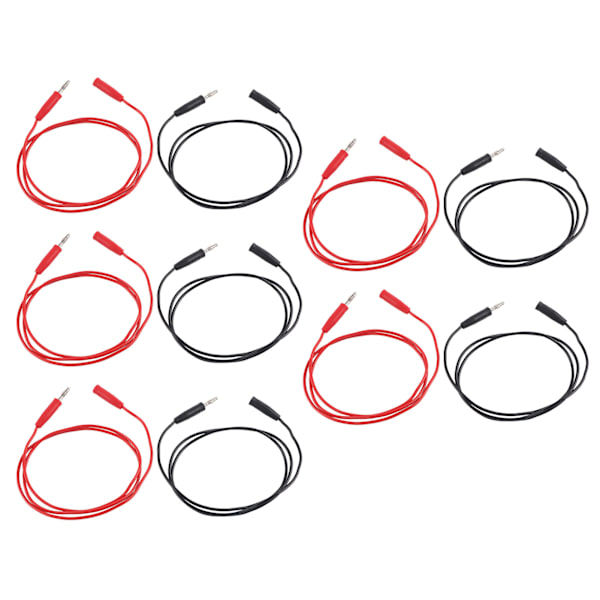 5 Set 4mm Banankontakt Testkabel Hane till Hona 0.75mm² Anslutningskabel Elektronisk Testkabel
