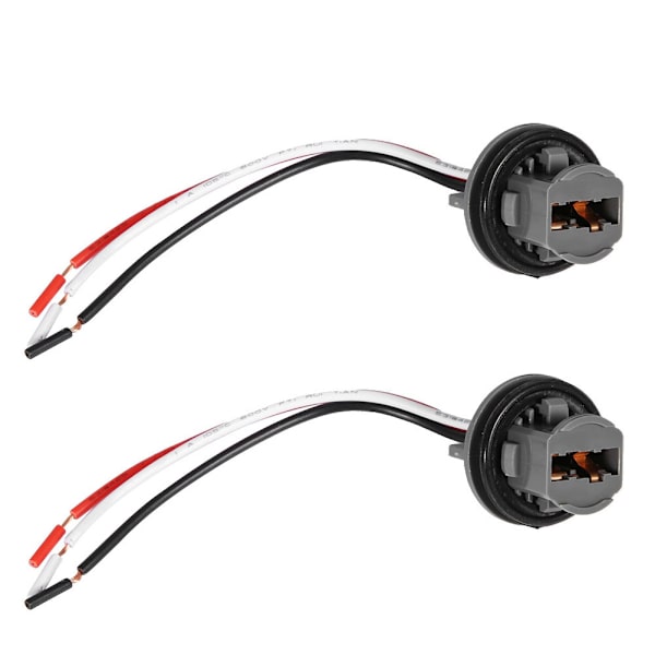 2 stk. T20 Stik 7443 Bilpæreholder Stik Adapter LED Bremselysforbindelse