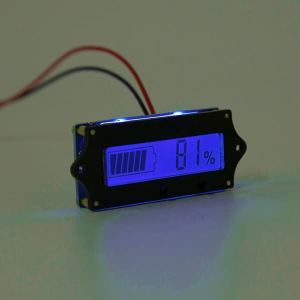 12-84V GY-6G Batteri Strøm LCD Display Spændingsmåler Voltmeter med Lys Alarm (Blåt Lys)