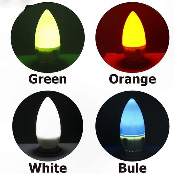 E14 LED-farvet lyskilde, blåt lys, 3-pak
