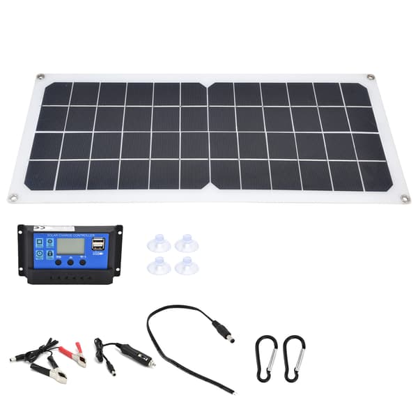 10W Solpanel Laddare Kit med 60A Kontroller Dubbla USB Honportar för Husbilar Båtar Flygplan Satelliter