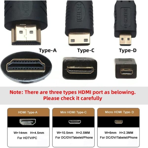 2 stk. Micro HDMI Han Mini HDMI Han til HDMI 1.4 Hun 90 Grader 2 i 1 Combo Adapter