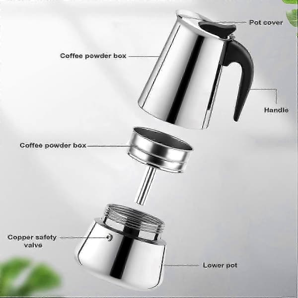 【03】300 ml italiensk espressokande i rustfrit stål