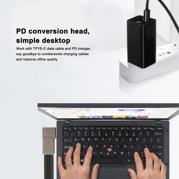 Lenovo Laptop USB C till Slim Tip Strömadapter
