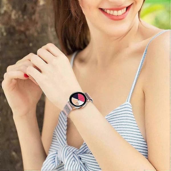 Rustfrit stålnetarmbånd til Vivoactive 3, Venu smartwatches Multicolor Rose Pink
