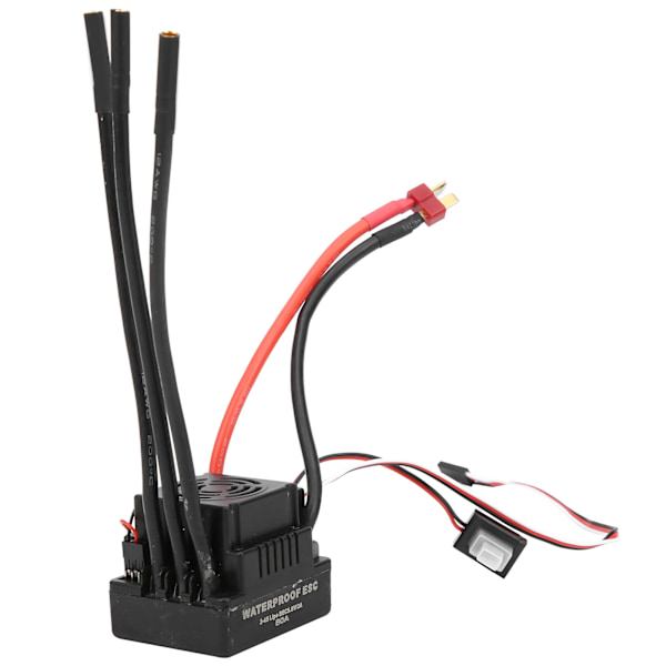 80A Vandtæt Børsteløs ESC Elektrisk Hastighedsregulator Tilbehør til 1/8 RC Bil T-Stik