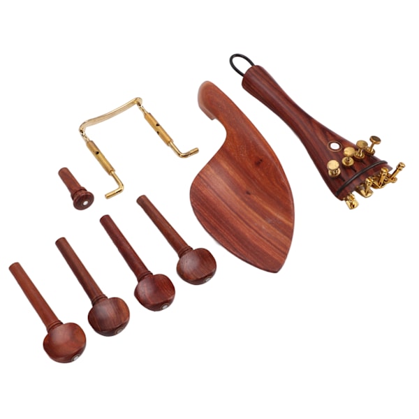 Violin Reparationsdelar Tillbehör High End Jujube Trä Stall Haka Stöd Stämskruvar Ändknapp