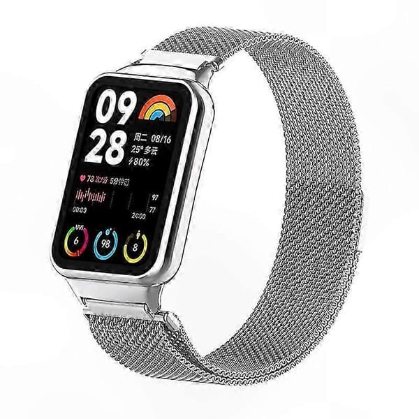 Magnetiskt rostfritt stål Milanese Loop-armband med kontakt för smarta aktivitetsmätare Multicolor Style A