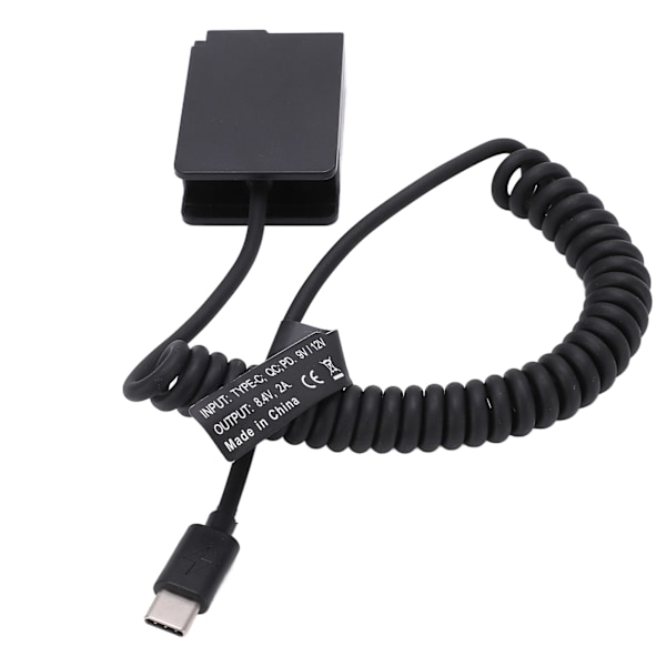 Typ C DMWDCC8 Fullt Avkodad Dummy Batteri Pack Kopplingsadapter med Flexibel Spiralkabel för G5 Kamera