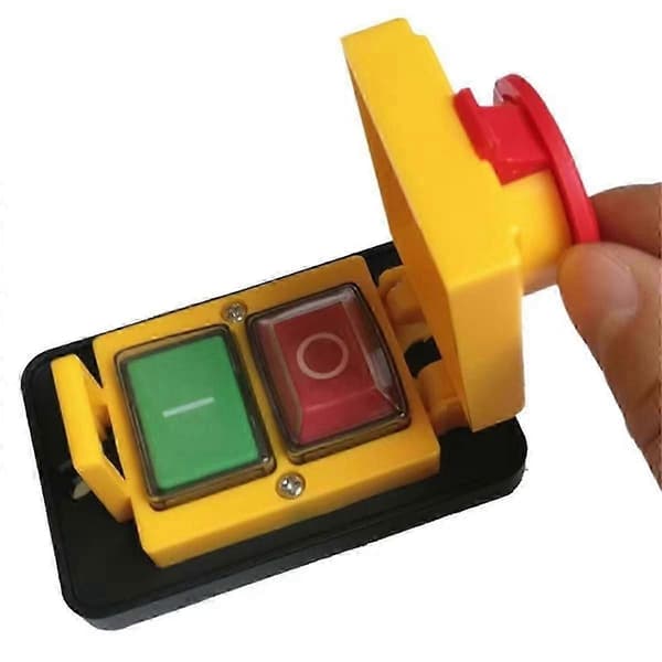 DZ05 7-polet 400V IP55 trefaset elektromagnetisk nødstopskontakt BlackYellow