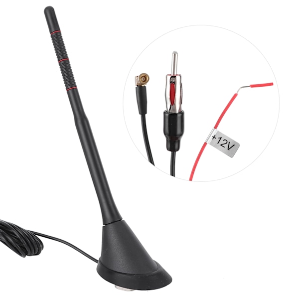Bil Aktiv Forstærket DAB+FM Antenne Top Tagmontering Radio Antenne Vandtæt Digital Universal 12V