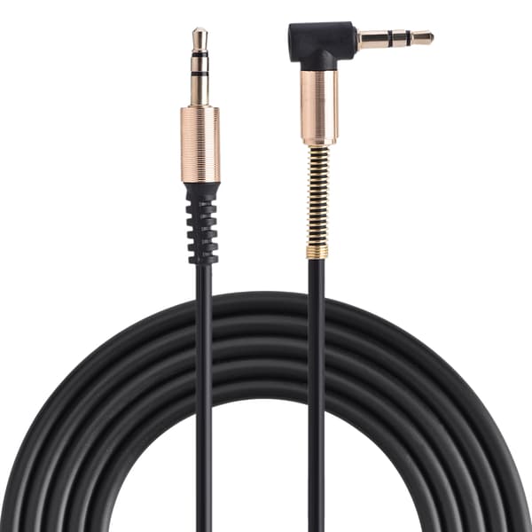 3,5 mm han til han aux-kabel L-formet I-formet ledning til højttalerhovedtelefoner