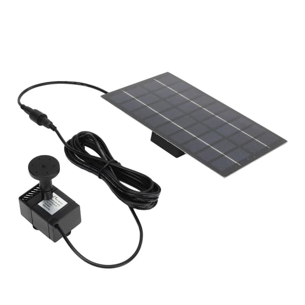 Solcellevandpumpe sæt 9V 1.8W Nem montering Anti-tilstopningsnet Solcelledam pumpe med dyser til havedam dekoration