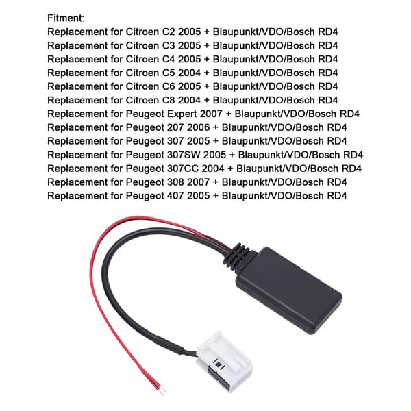 Bluetooth-autosoitinadapteri Citroen C2 C3 C4 C5 C6 C8 -stereoihin