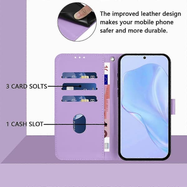 PU-skal med hudfølelse til Huawei Nova 12i 4G Lavender Purple