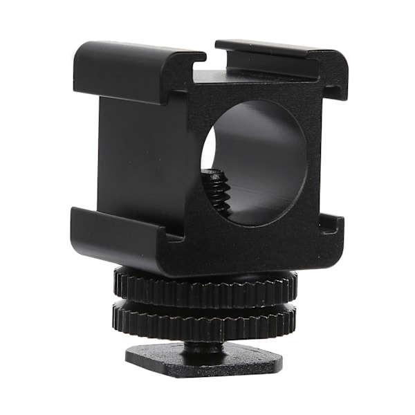 Metall Kamera Tri Hot Shoe Mount Adapter för Mikrofon LED Videoljus Monitor
