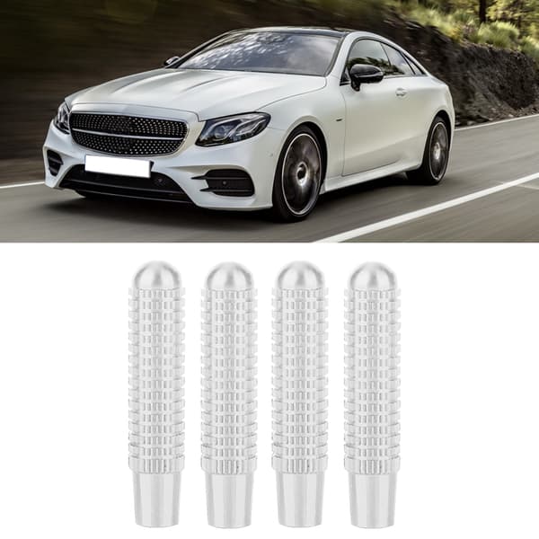 4 stk. Bildørlås Pin Knop Dæksel Passer til Mercedes Benz A B E CLA GLA GLK Klasse (Sølv)