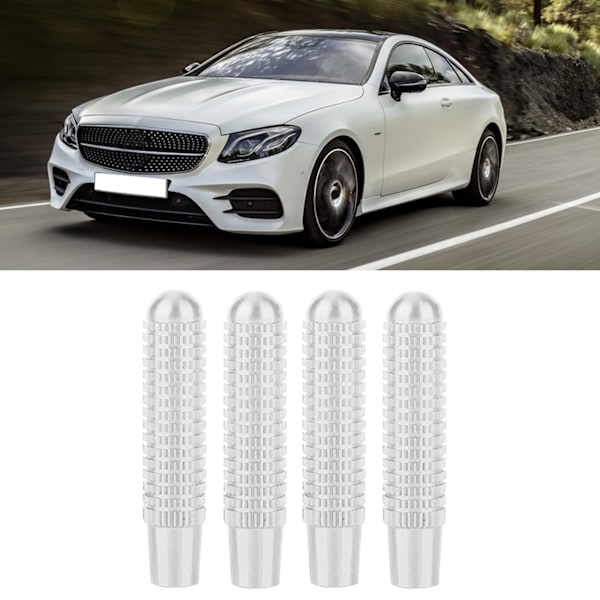 4st Bildörrlåsstift Knoppskydd Passar Mercedes Benz A B E CLA GLA GLK Klass (Silver)