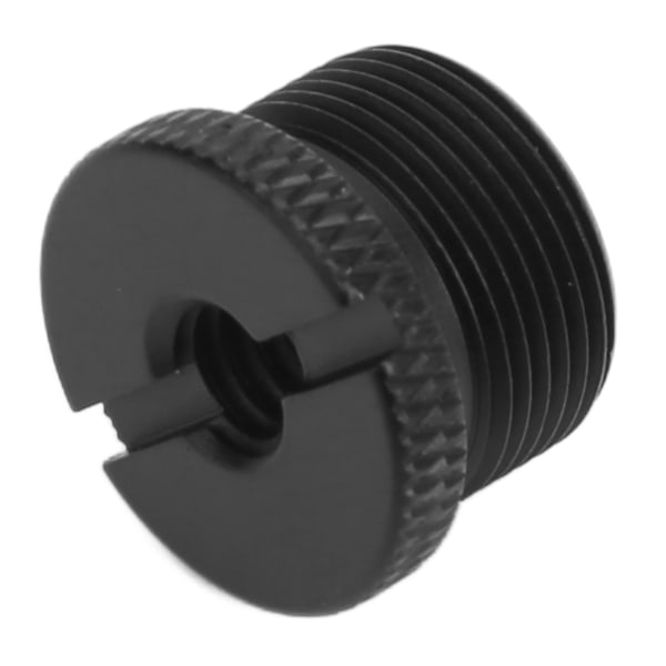1/4 tomme hun til 5/8 tomme han gevindadapter Aluminiumlegering Mikrofonskrue Adapter Sort F18A