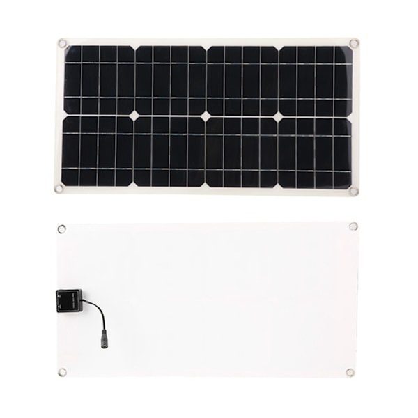 25W Dobbelt 5V USB Fleksibelt Enkeltkrystal Solcellepanel Kit Bilbatteri Oplader Controller