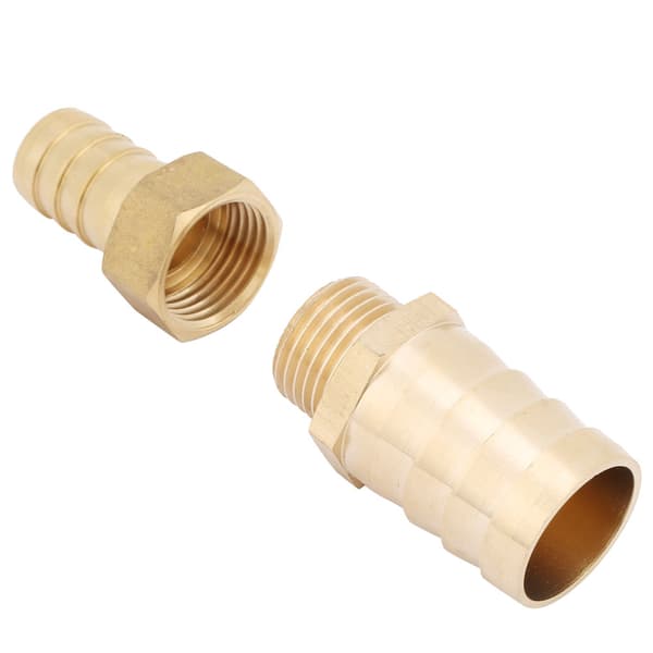 Messing Barbed Reduceringsbøsning Hun Gevind Rørfitting Konnektor Adapter (16-25mm)