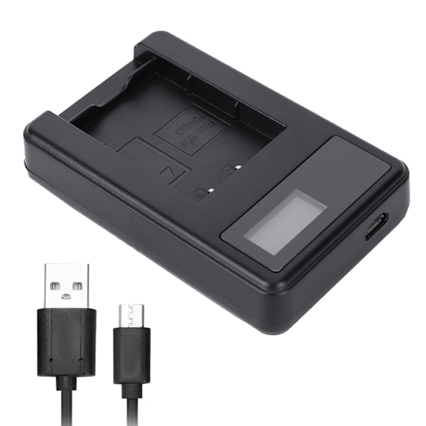 SEIVI Kamera Batteri Enkelt Slot Oplader med LCD Display til Sony Digitalkamera NP BX1