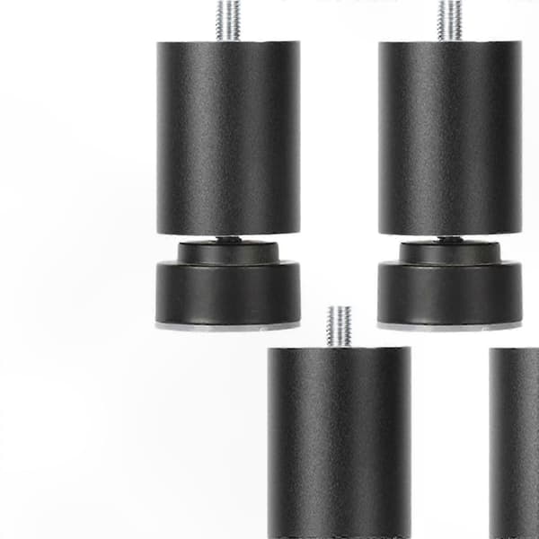 Robust møbelstøtte med justerbare metalben og M10-gevindforbindelse Black 8cm