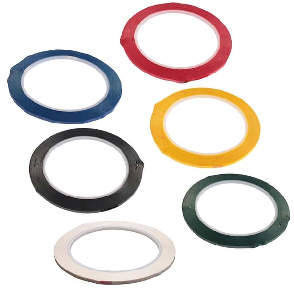 6 rullar 1/8 whiteboardtejp tunn whiteboardtejp linjer pinstripe whiteboardtejp elektrisk tape