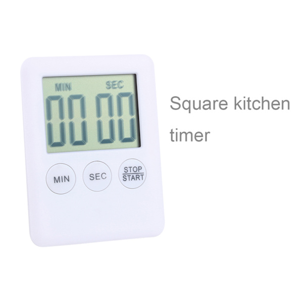 Stor LCD Digital Kökstimer Matlagningstimer Alarm med Magnet Gadgets Matlagning Vit