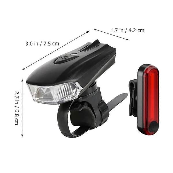 set cykel framljus nattcykelljus cykel bakljus USB-laddningscykelljus