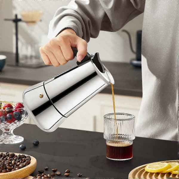 【03】300 ml italiensk espressokande i rustfrit stål