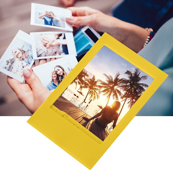 1 KPL Mini Pöytä Valokuvakehys Valokuvat Kuvanpidike Fujifilm Instax Polaroidille (Keltainen)